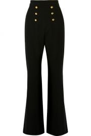 Michelle Mason Button-embellished crepe bootcut pants at The Outnet